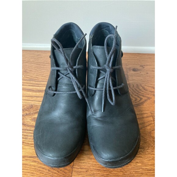 Merrell Womens Size 8 Veranda Lace Up Ankle Bootie Black Leather J42480 - Picture 6 of 11